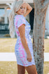Family Matching Mom Multicolor Tie-Dye Mini Dress